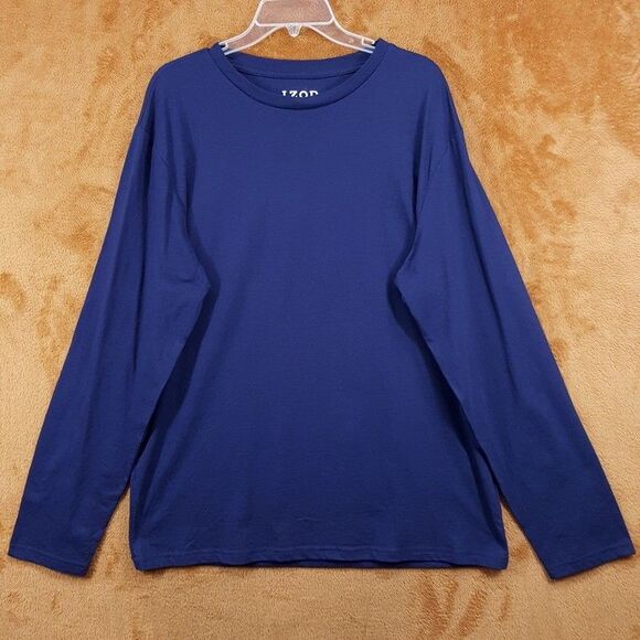 Izod Other - IZOD Shirt Mens Large Blue Pullover Crew Long Sleeve T-Shirt Sleep Tee Casual